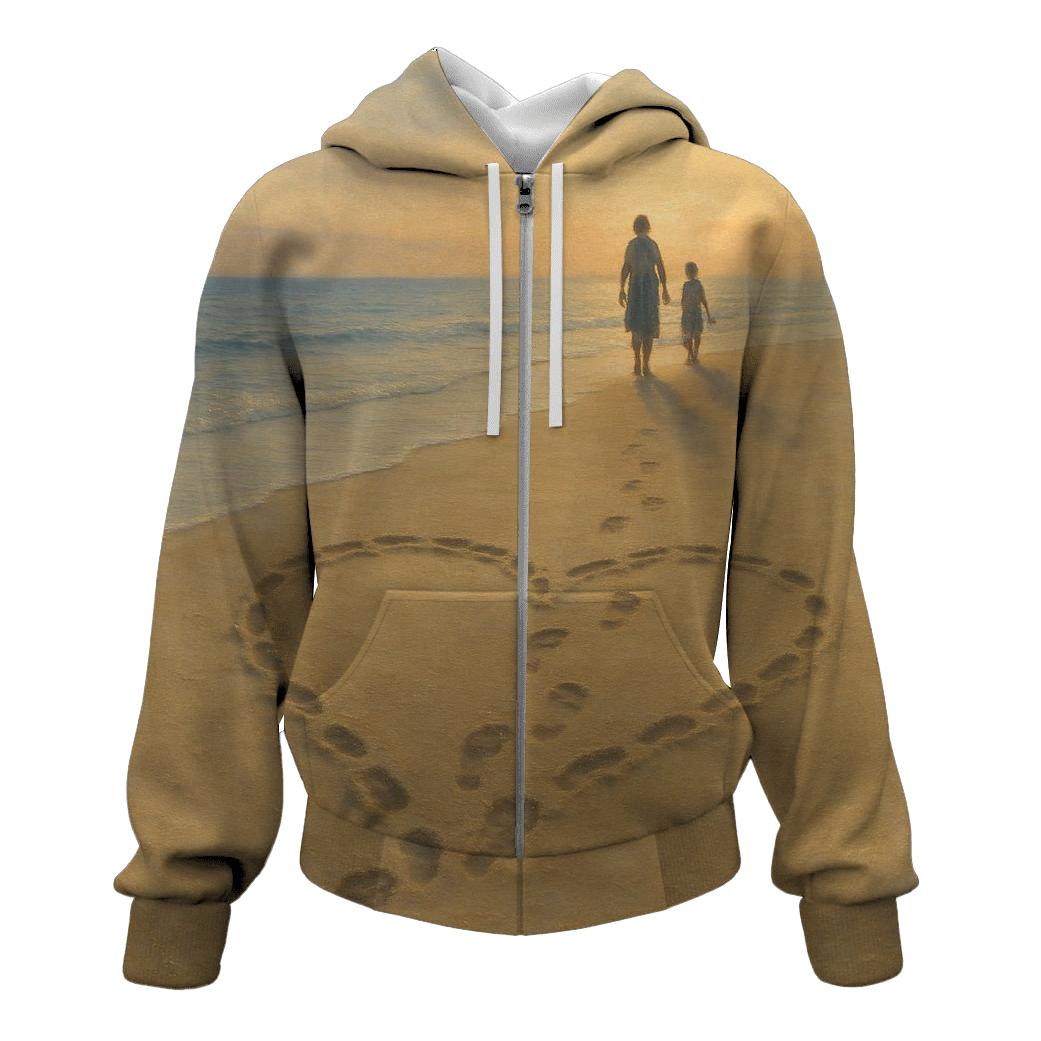 Footprints In The Heart premium hoodies