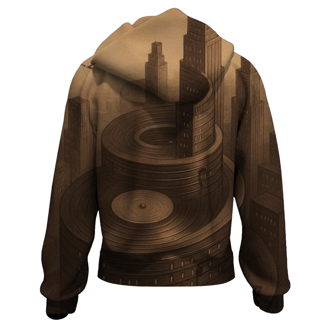 Vinyl Spiral Skyline lightweight hoodies