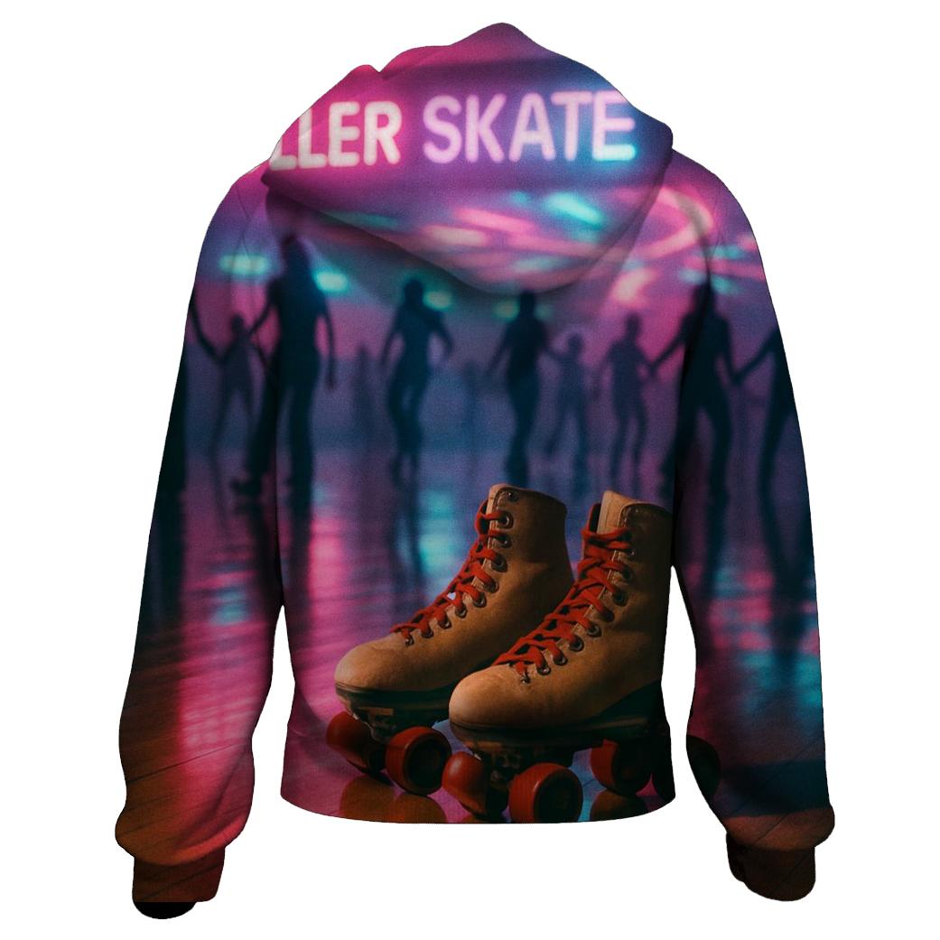Retro Roller Rink Neon Glow custom hoodies