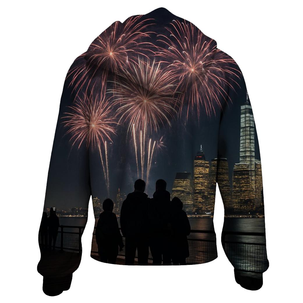 Harbor Fireworks Over Lower Manhattan custom hoodies