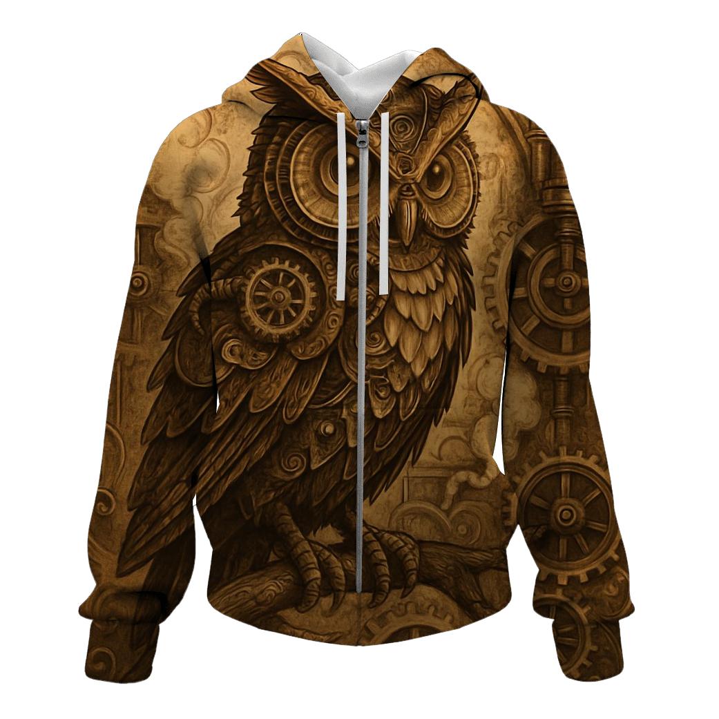 Steampunk Mechanical Owl hoodie styles