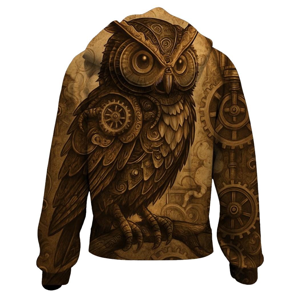 Steampunk Mechanical Owl hoodie styles