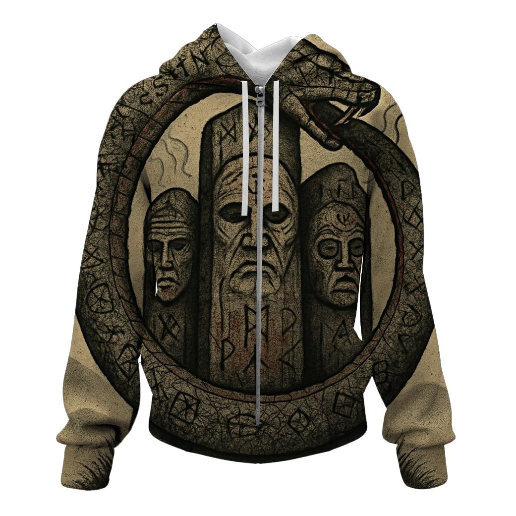 Ancestral Rune Ouroboros hoodie designs