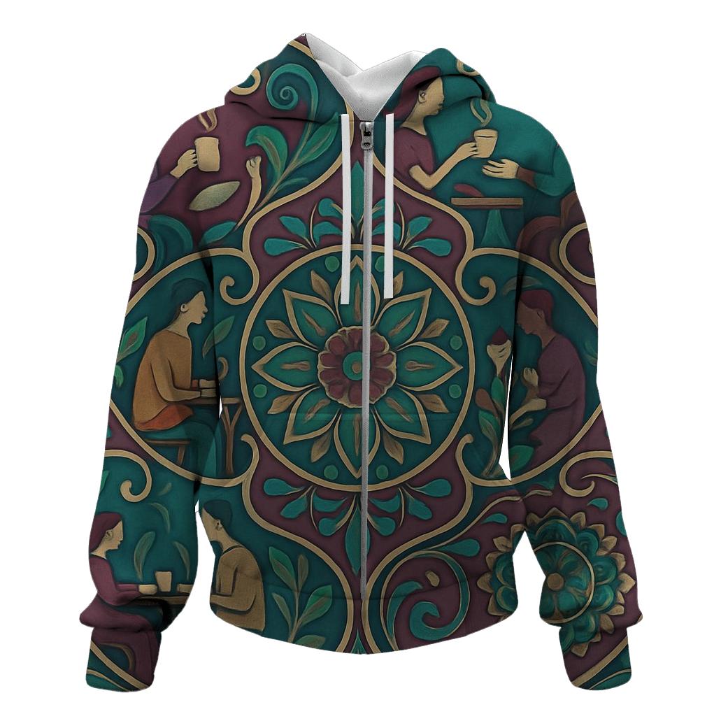 Bean Mandala Tile hoodie styles