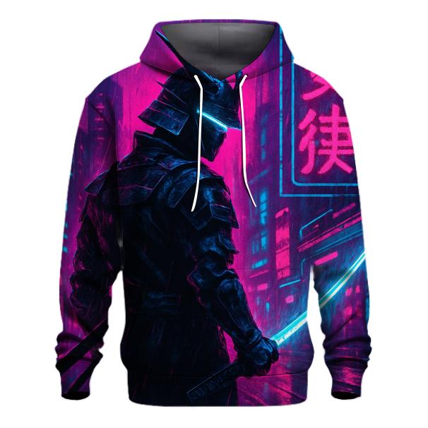 Neon Cyber Samurai pullover hoodies