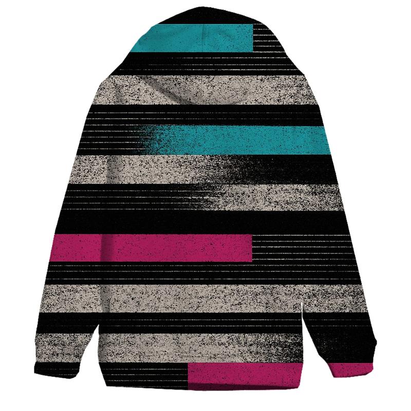 VHS Static Stripes embroidered hoodies