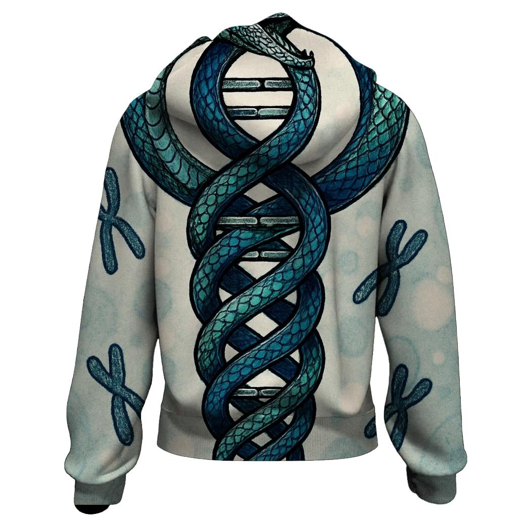 Genetic Helix Ouroboros custom hoodies
