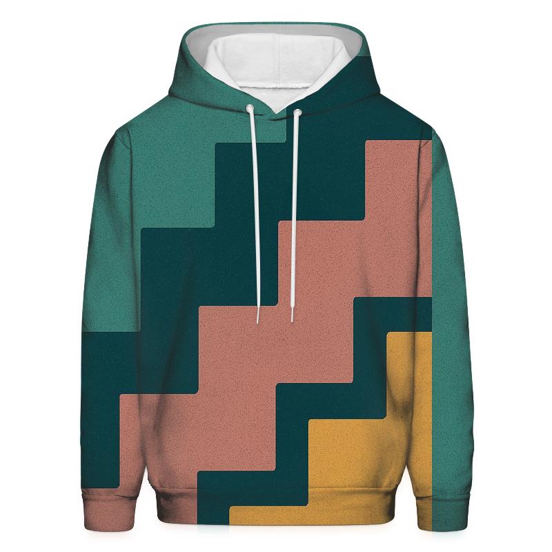 Retro Prism Steps embroidered hoodies