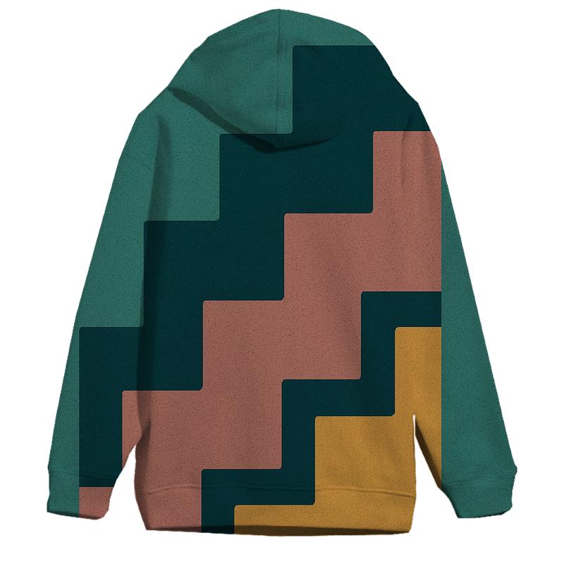 Retro Prism Steps embroidered hoodies