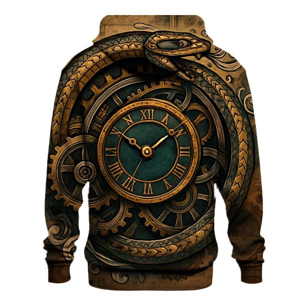 Clockwork Ouroboros Mechanism heavyweight hoodies