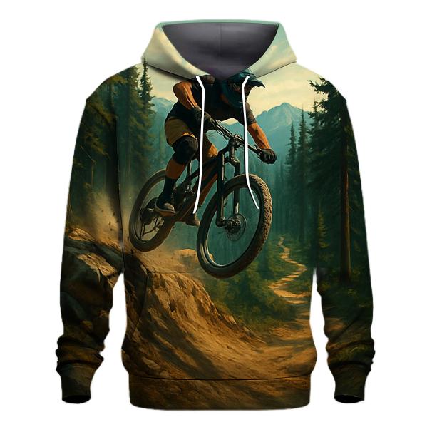 Mountain Biking Descent embroidered hoodies