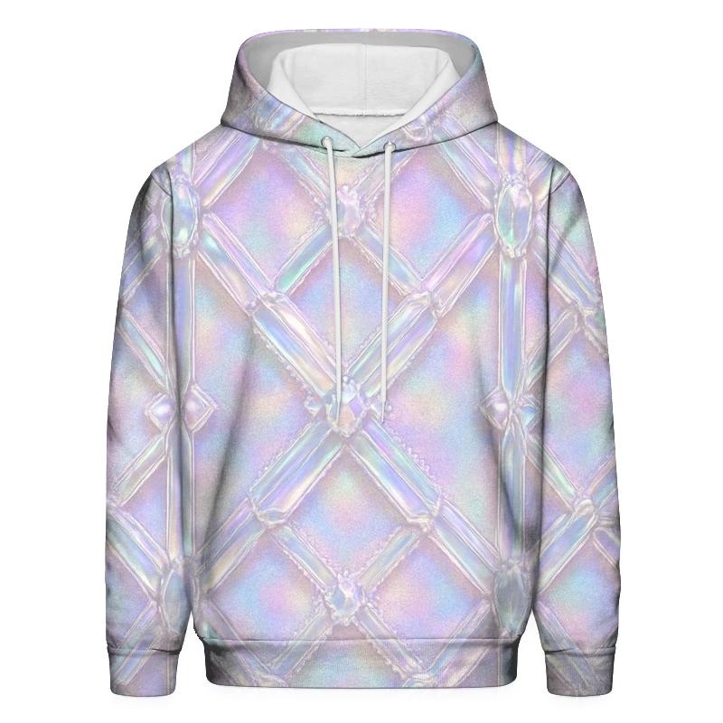 Iridescent Crystal Lattice custom hoodies