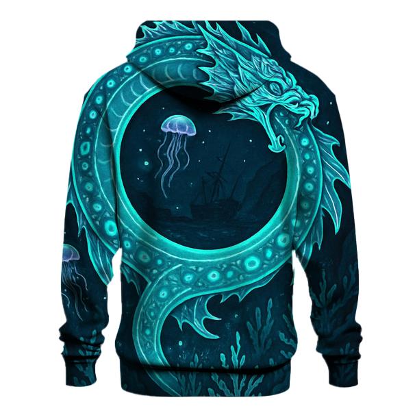 Bioluminescent Deep Ouroboros embroidered hoodies