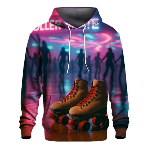 Retro Roller Rink Neon Glow heavyweight hoodies