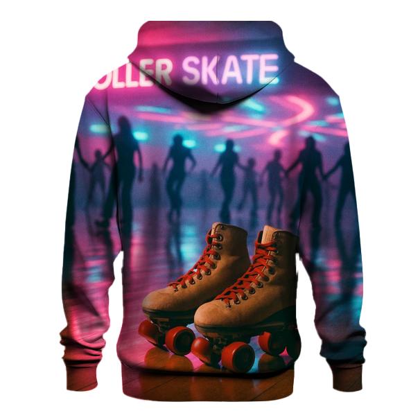 Retro Roller Rink Neon Glow heavyweight hoodies