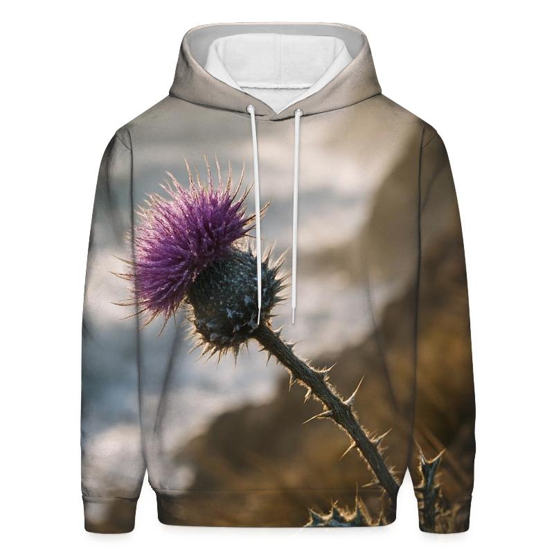 Windswept Thistle On Coastal Bluff graphic hoodies