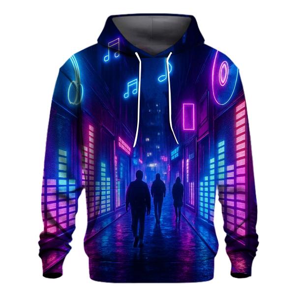 Neon Equalizer Alley embroidered hoodies