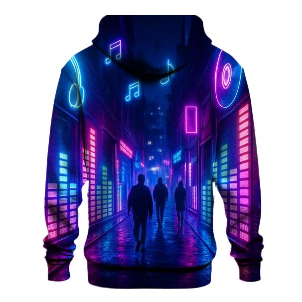 Neon Equalizer Alley embroidered hoodies