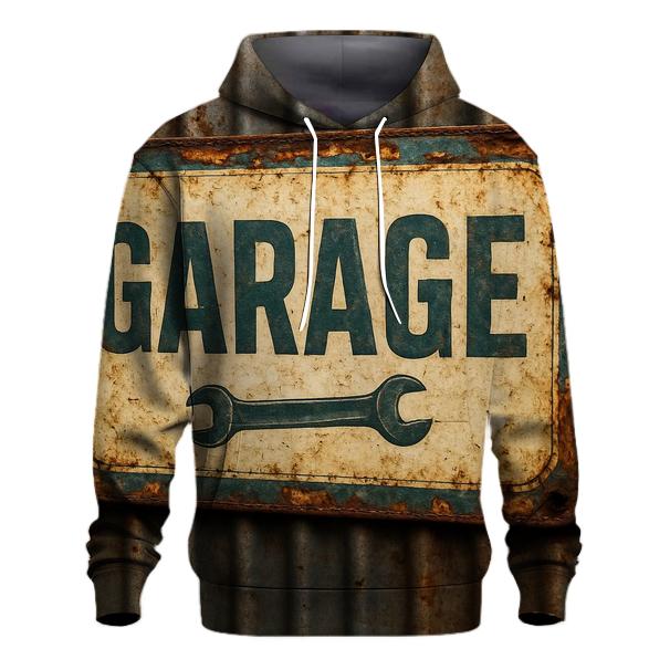 Antique Automotive Service Sign printed hoodies