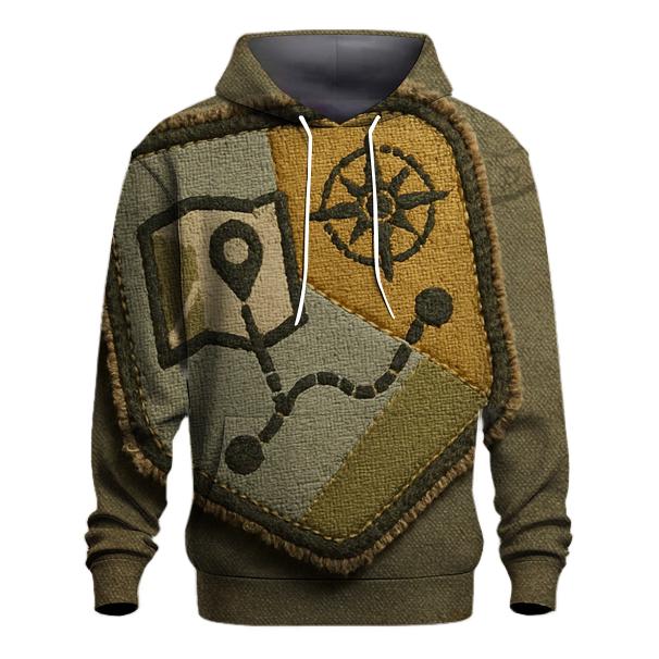 Retro Travel Patch Map hoodie styles