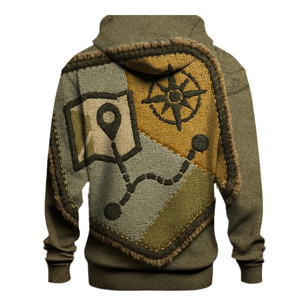 Retro Travel Patch Map hoodie styles