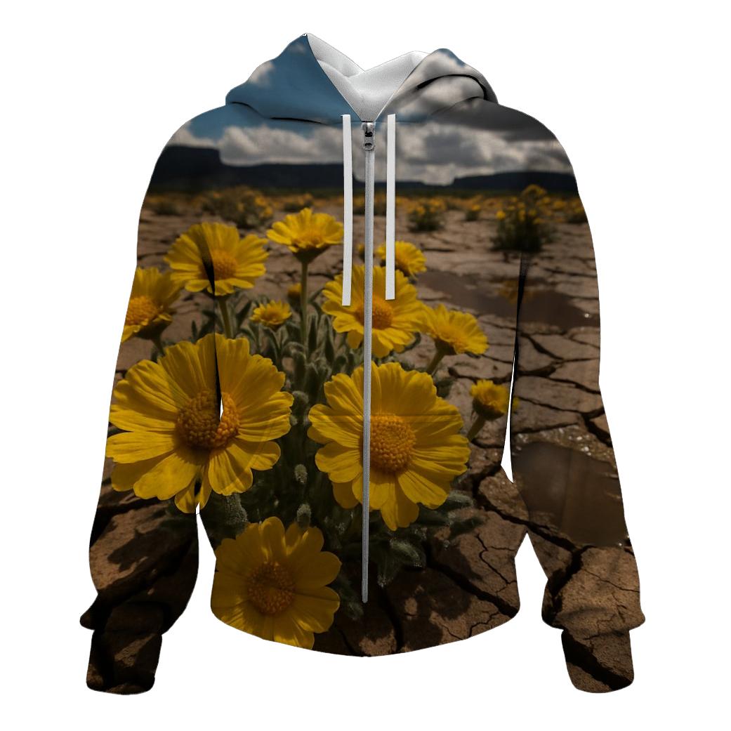Desert Marigold After Storm zip-up hoodies