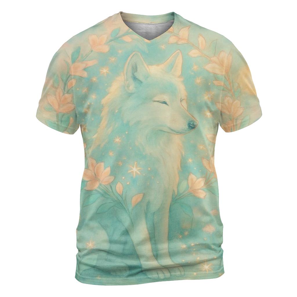 Floral Spirit Lupus creative print fashion shirts