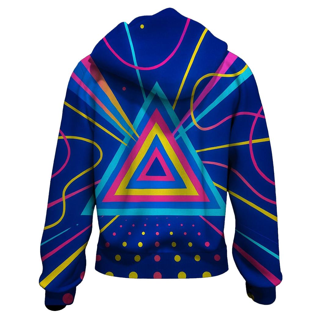 Laser Triangle Loop embroidered hoodies