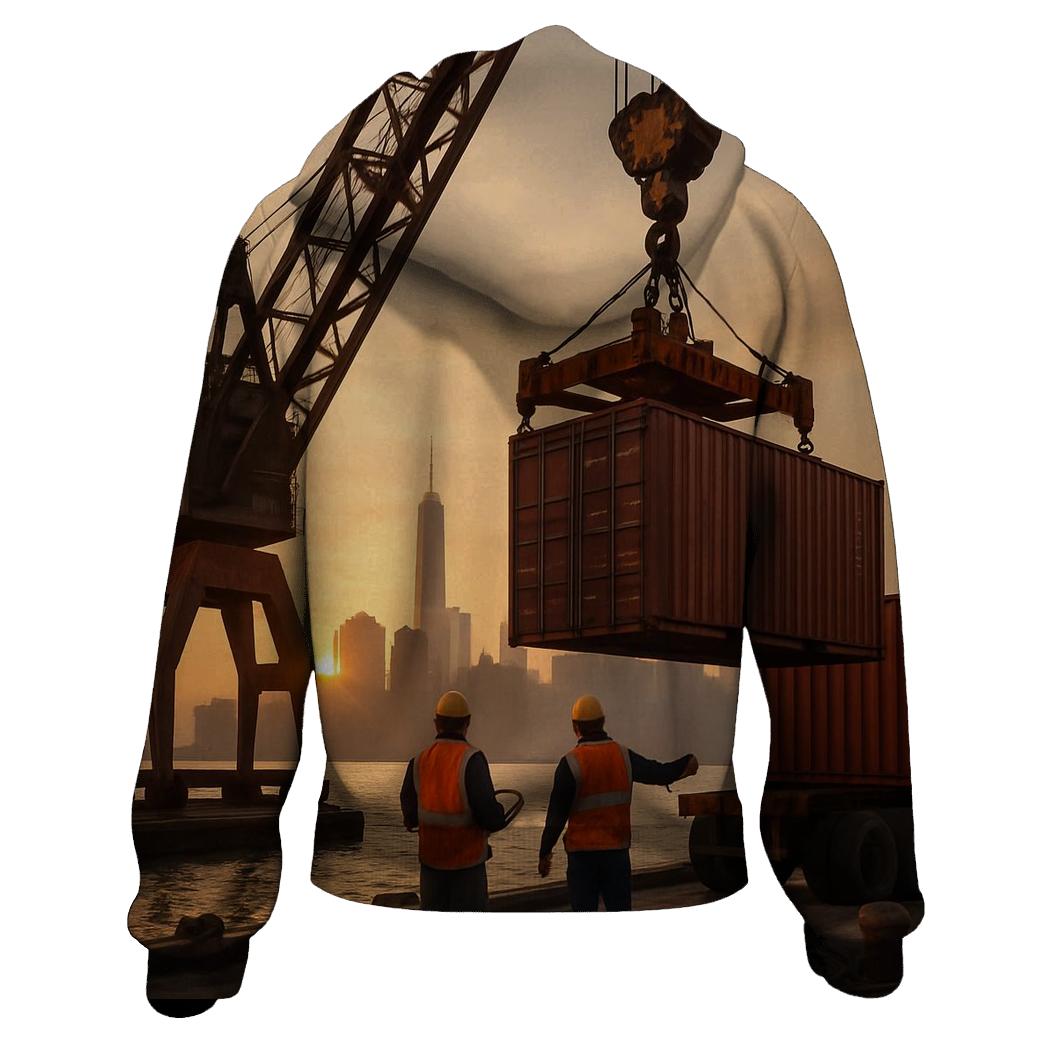 Sunset Cargo At Red Hook zip-up hoodies