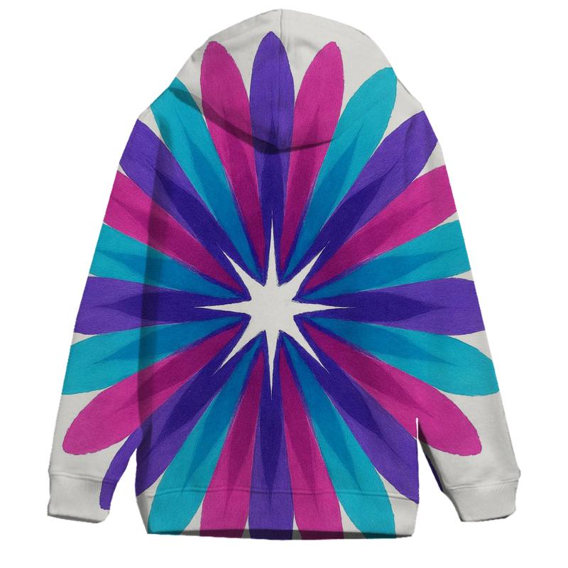 Mandala Sunburst Magenta printed hoodies