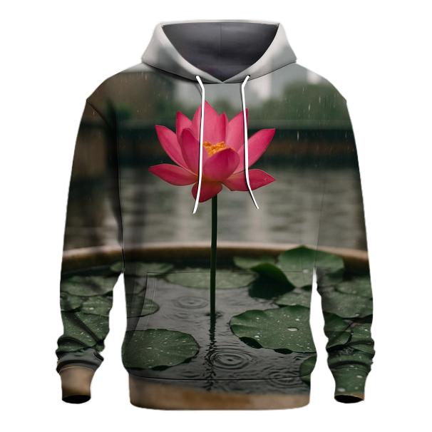 Urban Lotus In Rain pullover hoodies