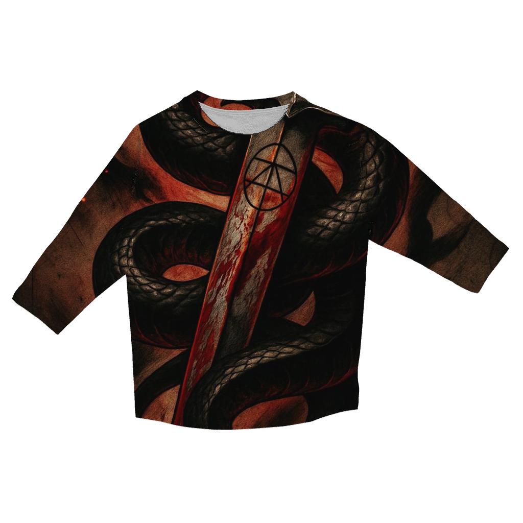 Serpent Dagger Oath cotton quarter sleeve shirts