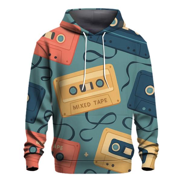 Cassette Collage Pattern hoodie designs