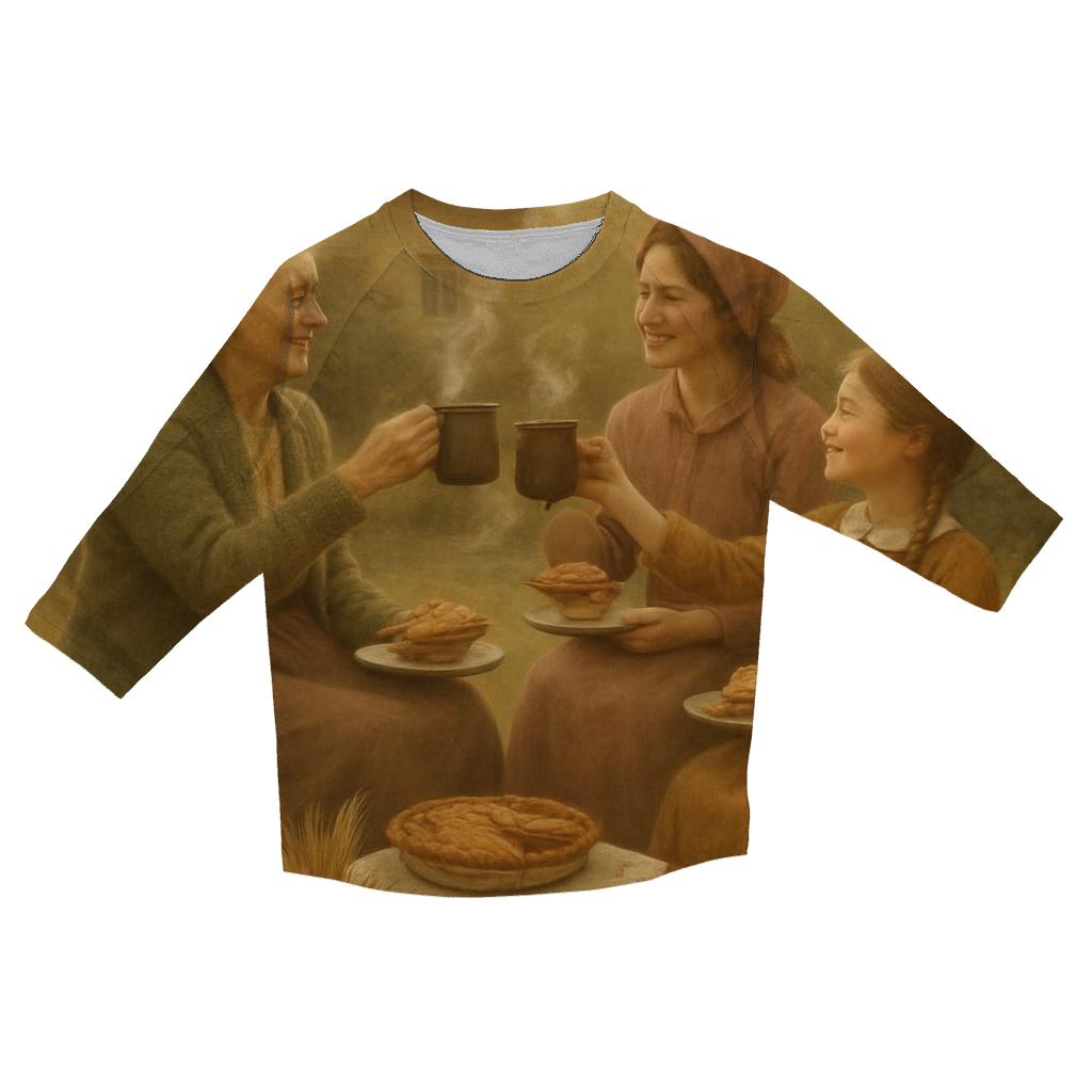 Cottagecore Pie Circle cotton quarter sleeve shirts