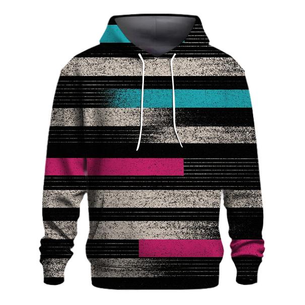 VHS Static Stripes zip-up hoodies