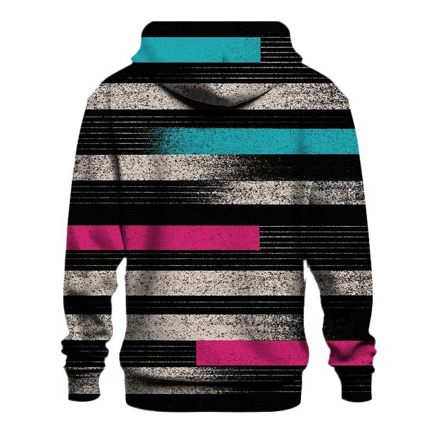 VHS Static Stripes zip-up hoodies