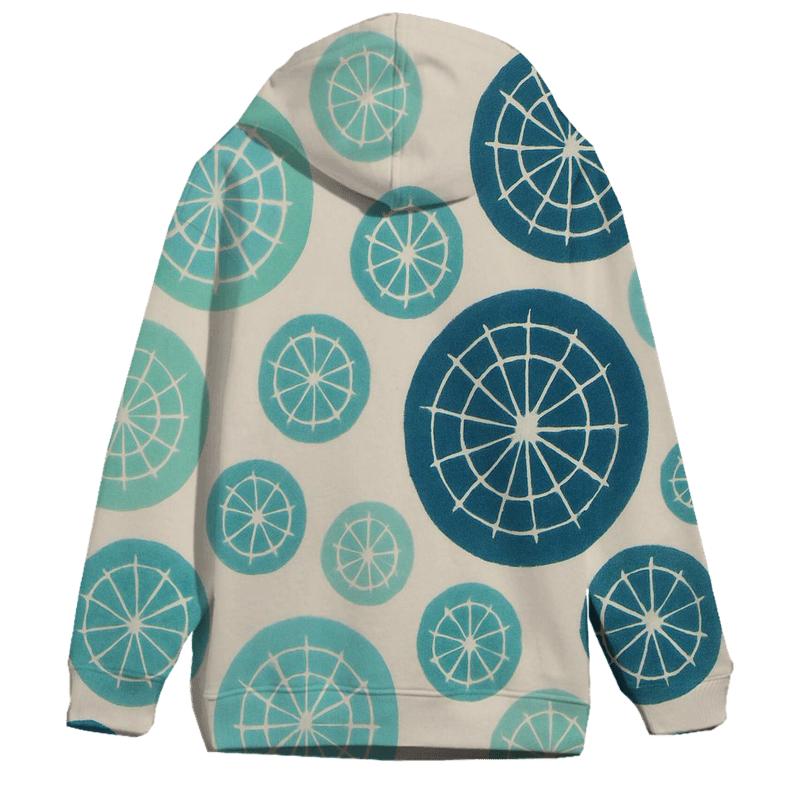 Kumo Spider Rosettes Aqua hoodie trends