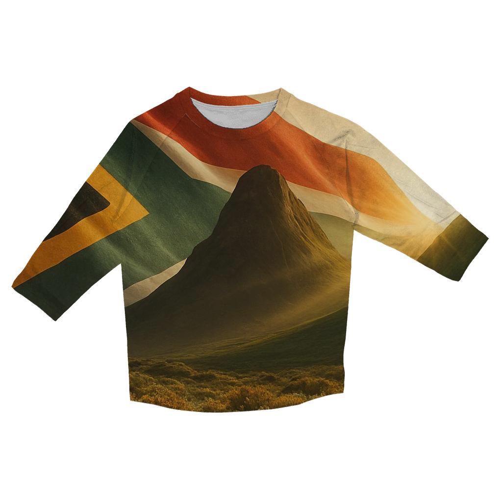 Ubuntu Forest Emblem printed three quarter sleeve shirts