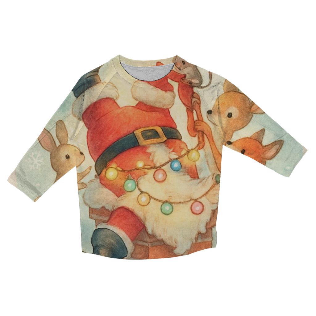Santa Stuck Surprise trendy 3/4 sleeve tops