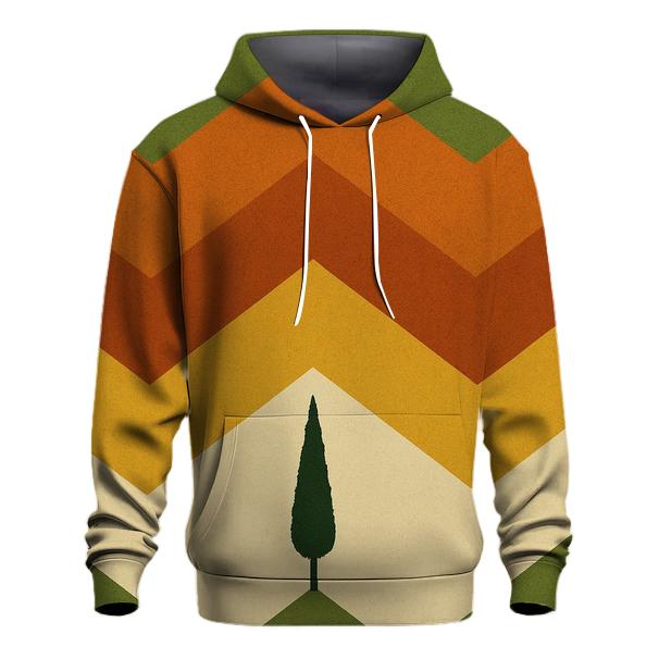 Mod Sunset Chevron graphic hoodies