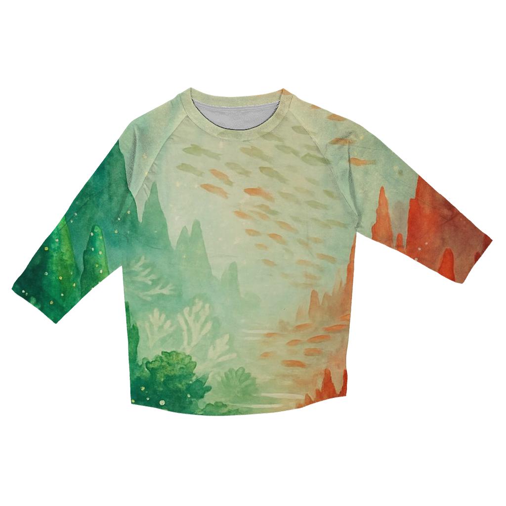 Coral Reef Banner cotton quarter sleeve shirts