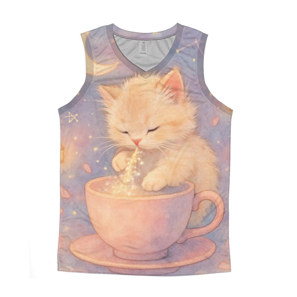 Starlit Tea Kitten casual summer tank tops