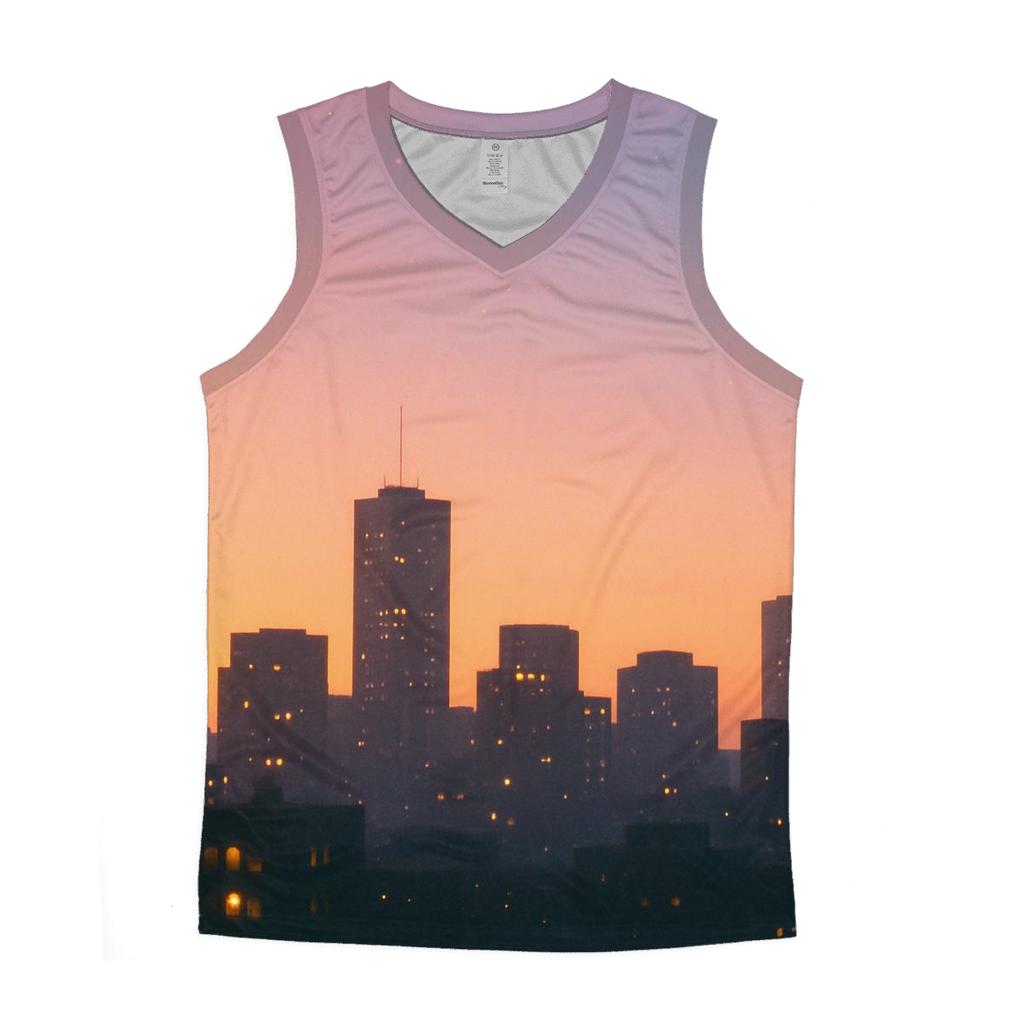 Lavender City Afterglow trendy fitted tank tops