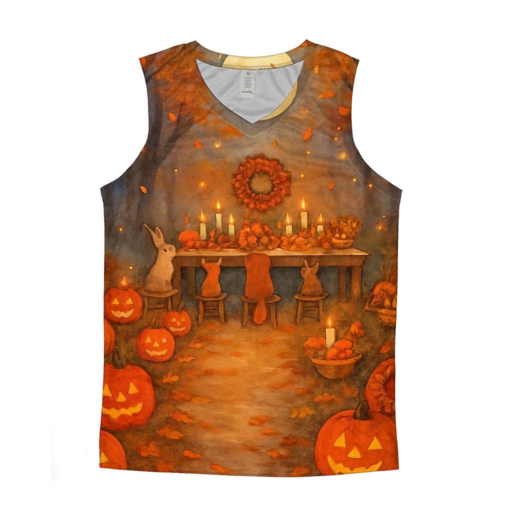 Pumpkin Lantern Lane stylish racerback tanks