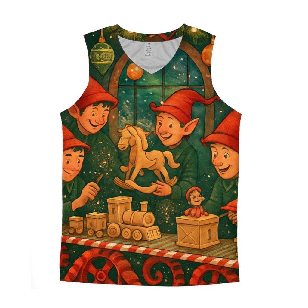 Elf Workshop Assembly Line custom tank tops