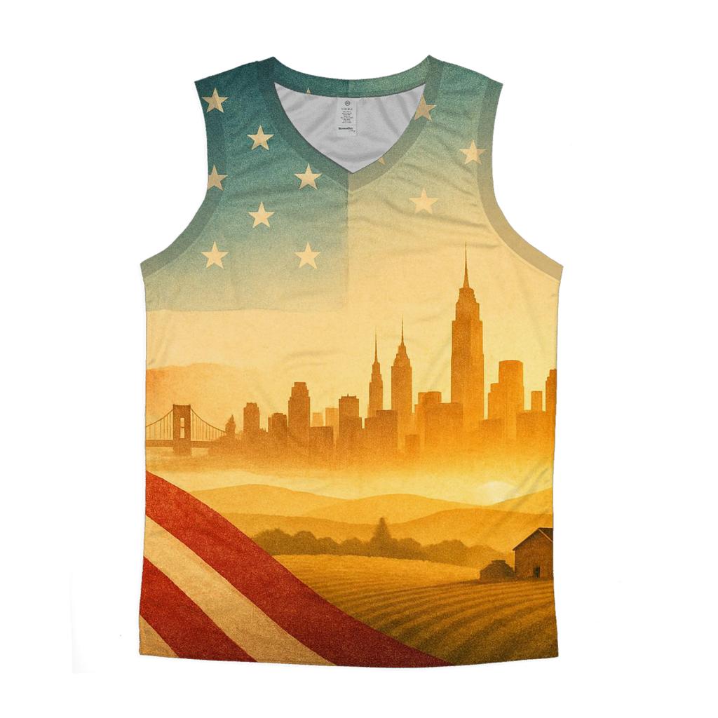 Skyline Stripes Horizon trendy fitted tank tops