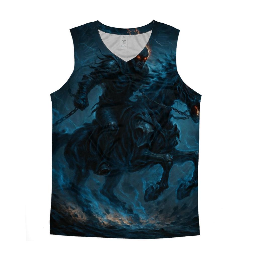Cerulean Necropolis Rider graphic print tank tops