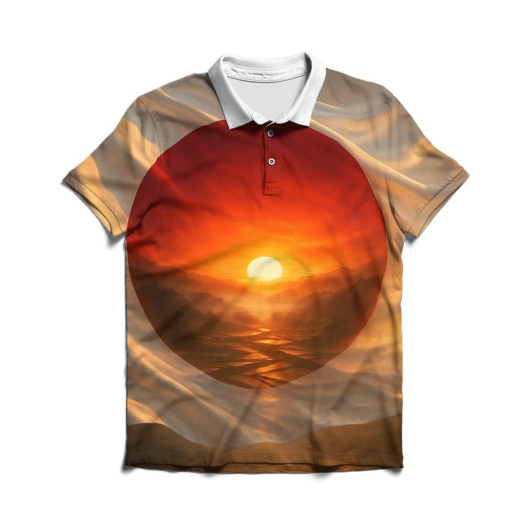 Rising Sun Fabric casual sports polo shirts