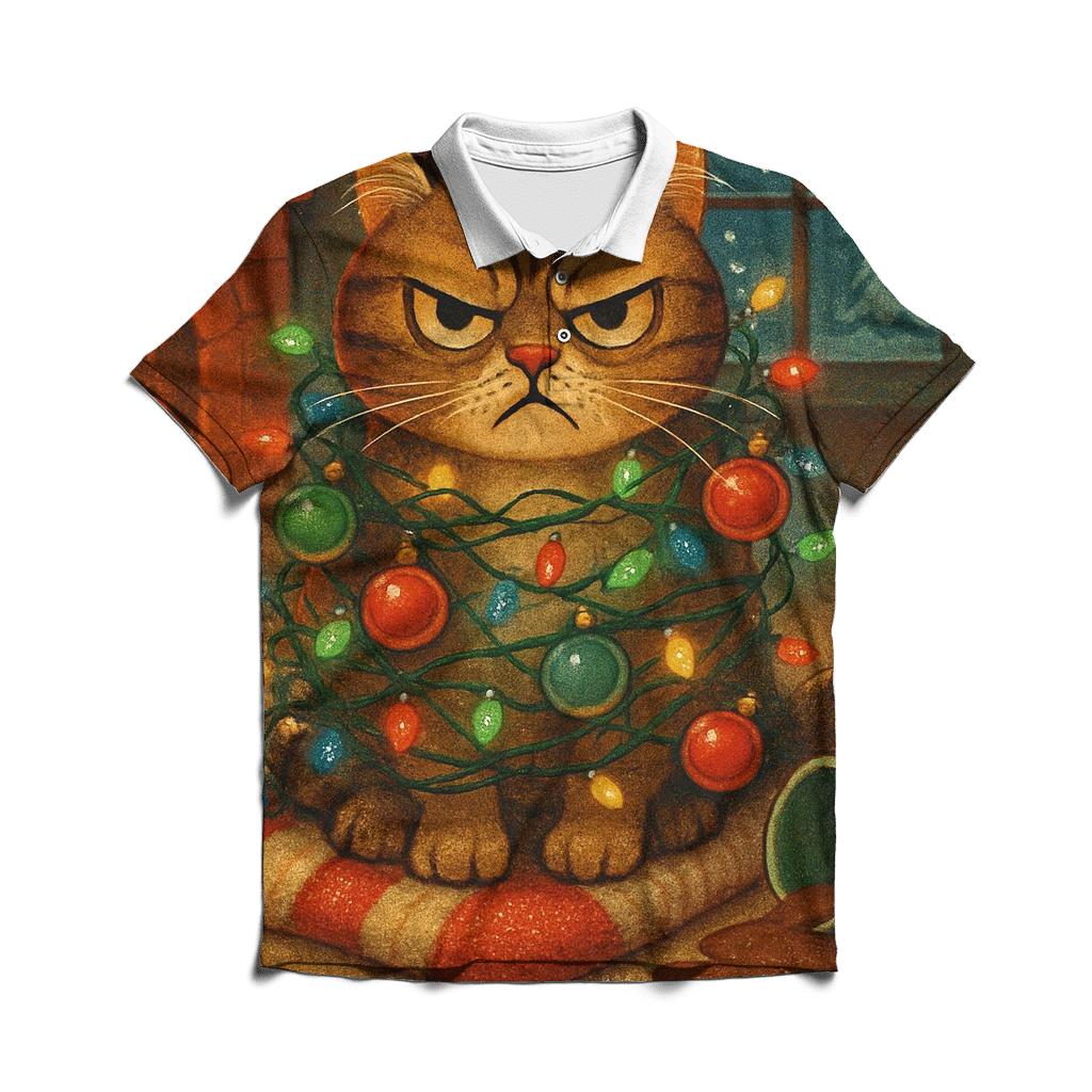 Grumpy Cat Tangle casual sports polo shirts
