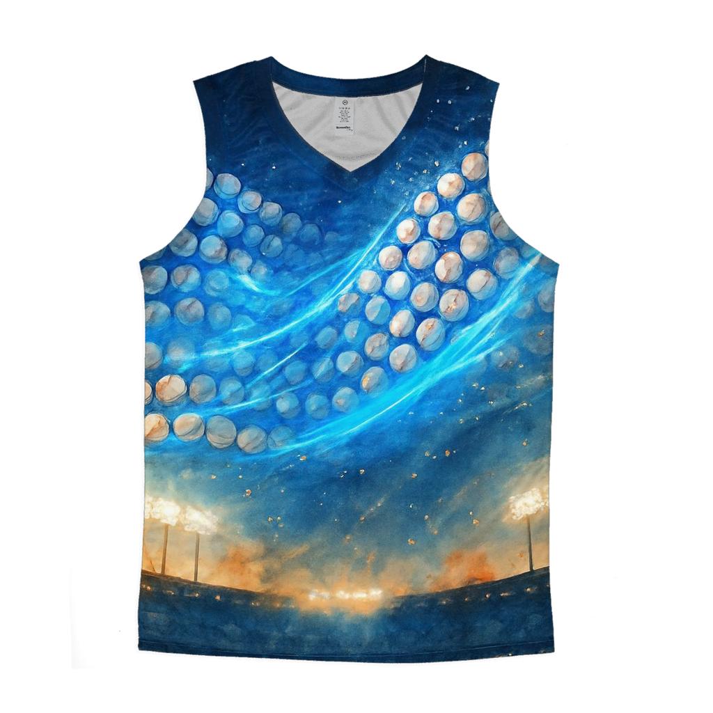 Victory Flag Play graphic print tank tops